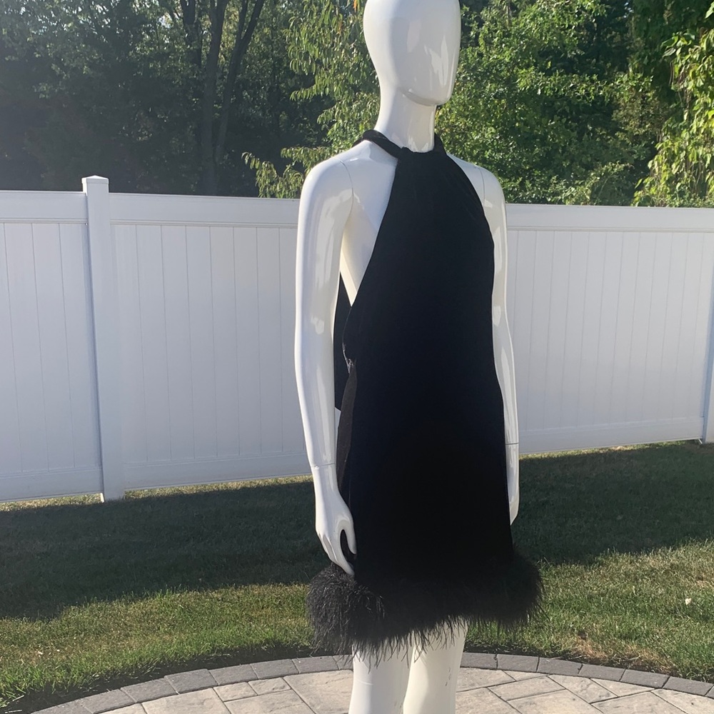 PrettyLittleThing Black Backless Dress